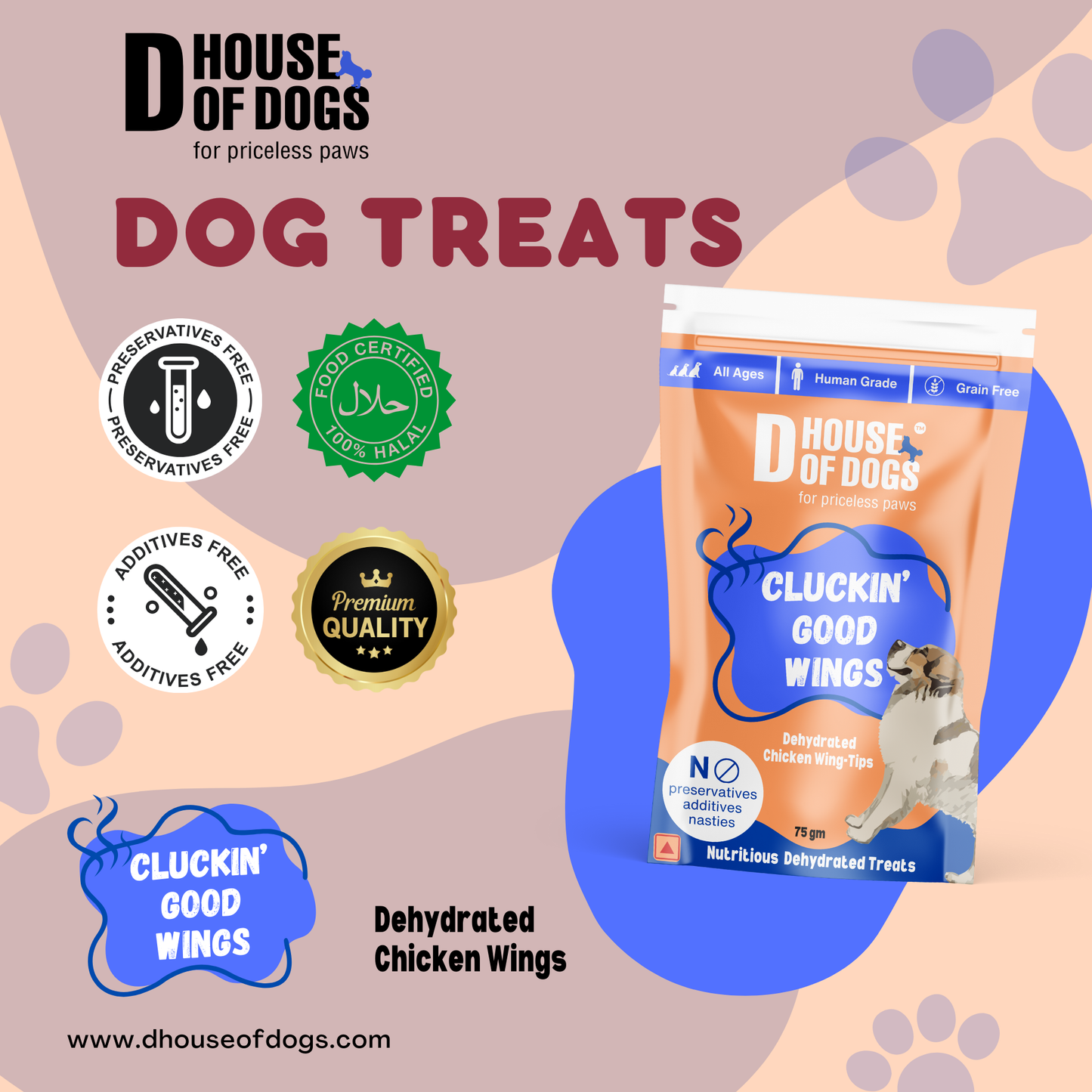 Cluckin Good Wings – Dehydrated Chicken Wing Chews