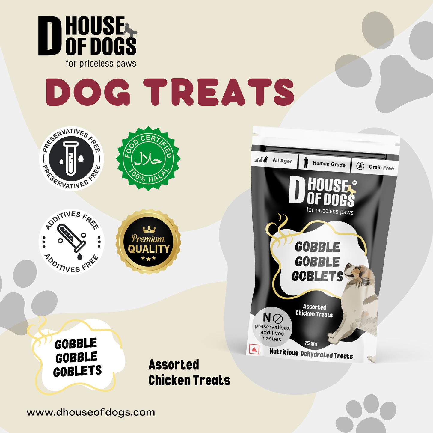 Gobble Gobble Goblets – Variety Assorted Dehydrated Chews