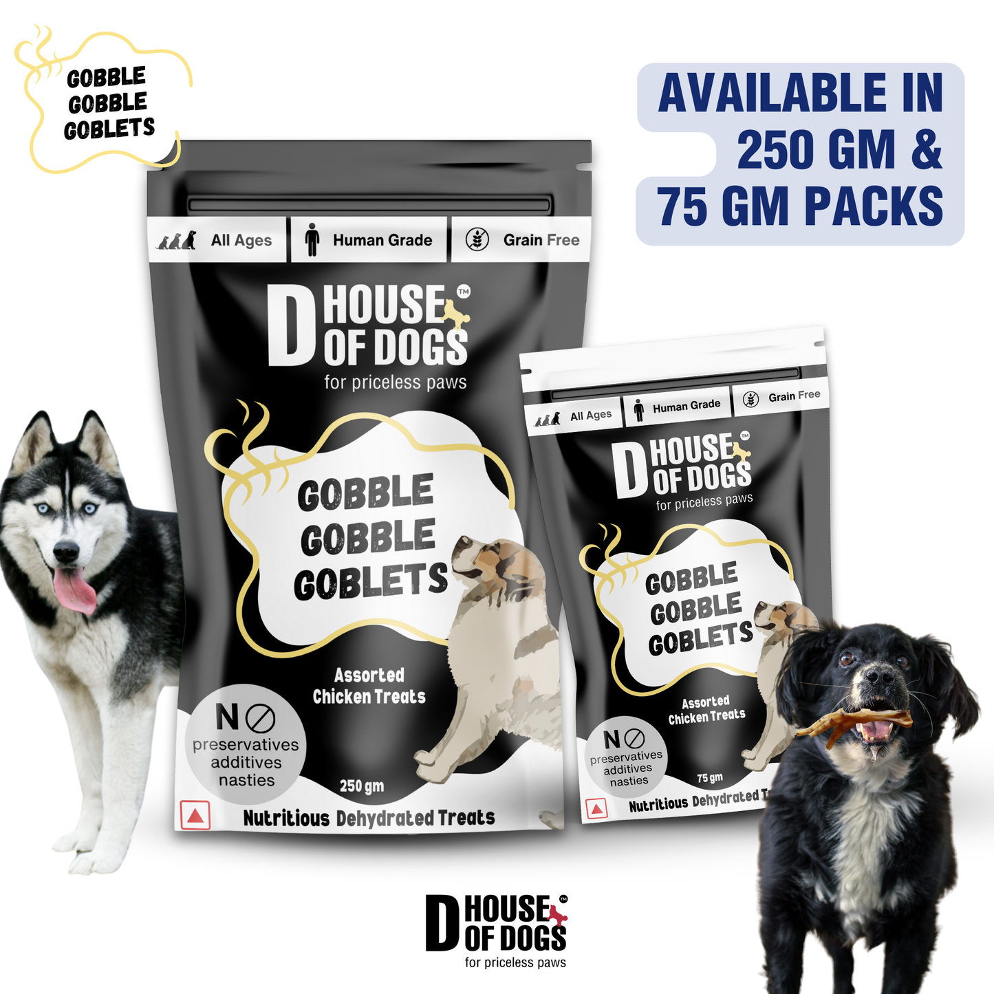 Gobble Gobble Goblets – Variety Assorted Dehydrated Chews