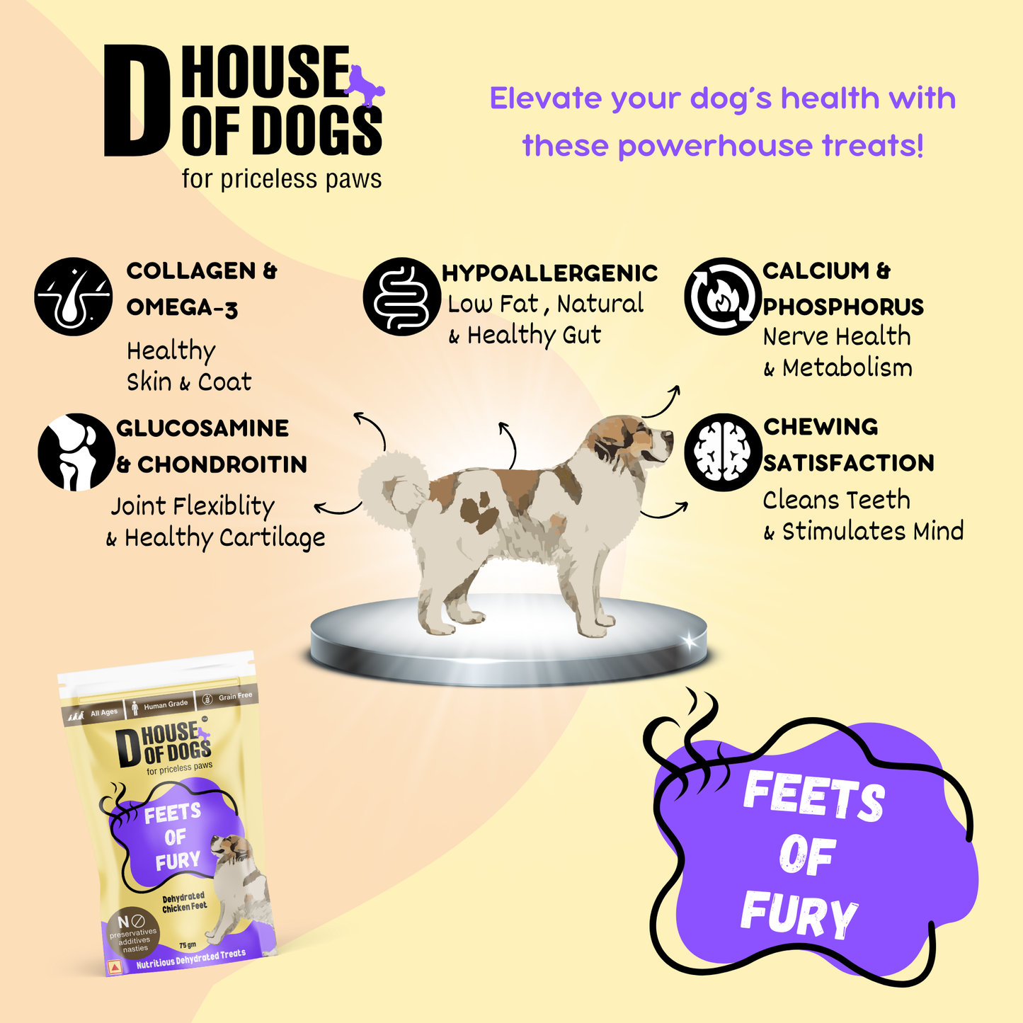 Feets Of Fury - Dehydrated Chicken Feet Chews