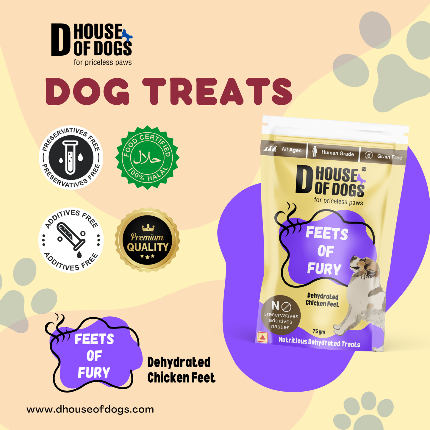Feets Of Fury - Dehydrated Chicken Feet Chews