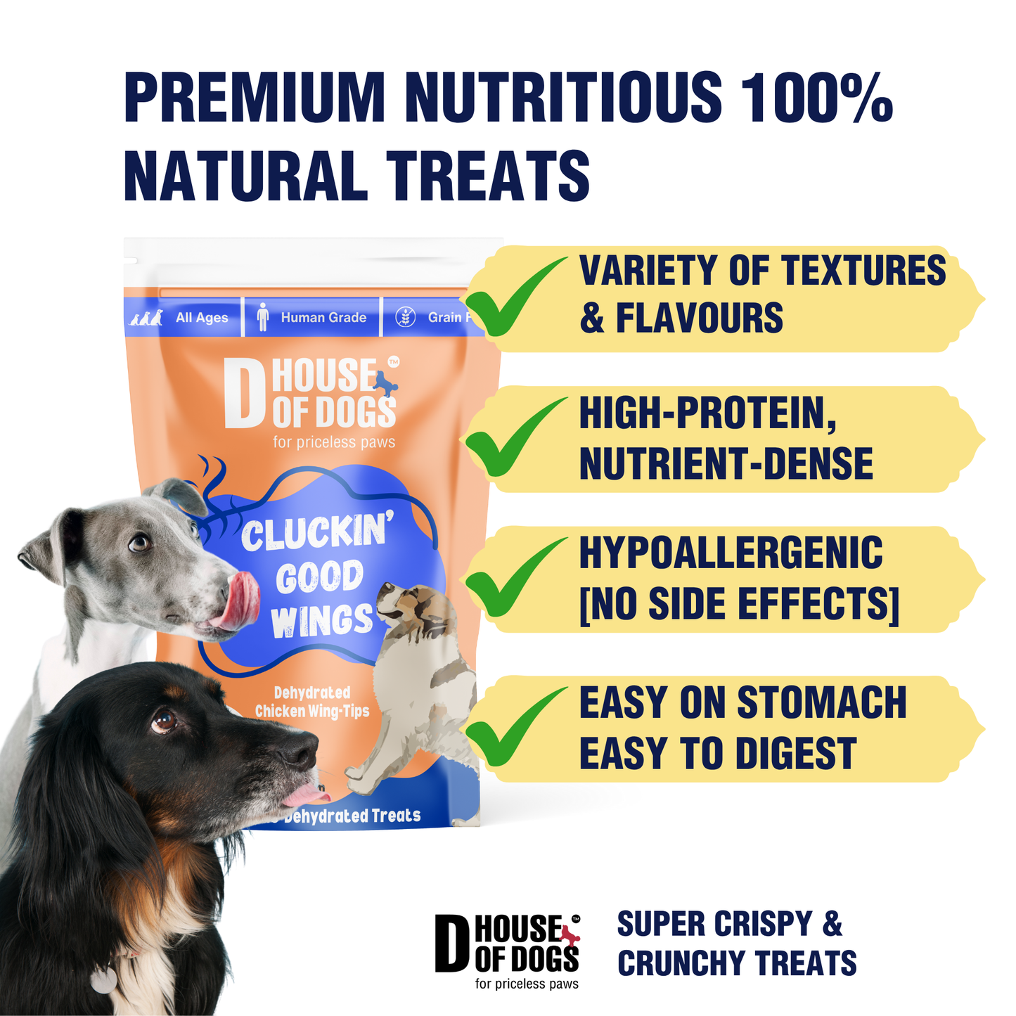 Cluckin Good Wings – Dehydrated Chicken Wing Chews