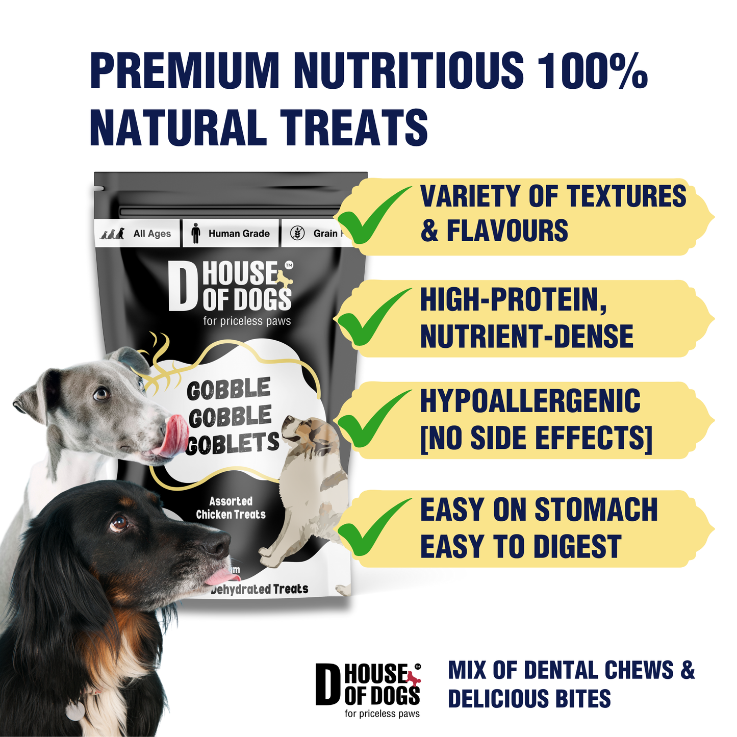 Gobble Gobble Goblets – Variety Assorted Dehydrated Chews