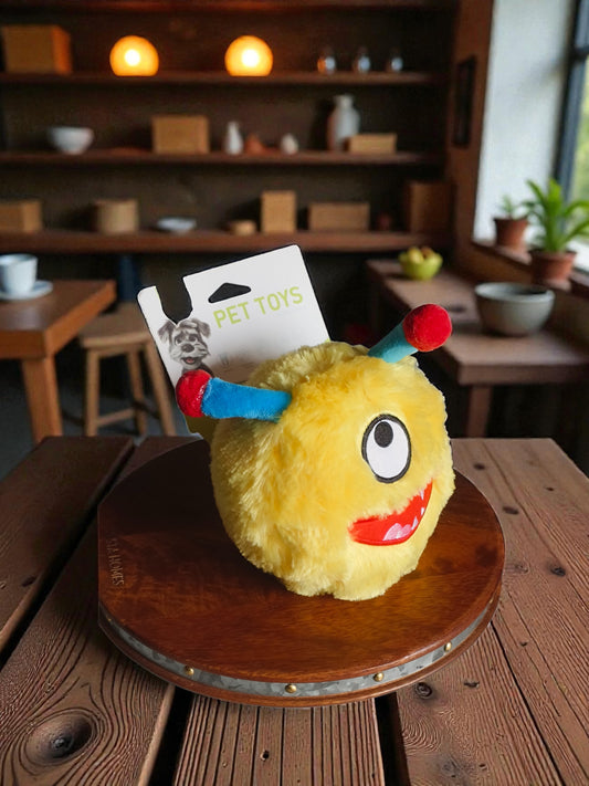 Monster ball attack plush squeaker toy for dogs and cats