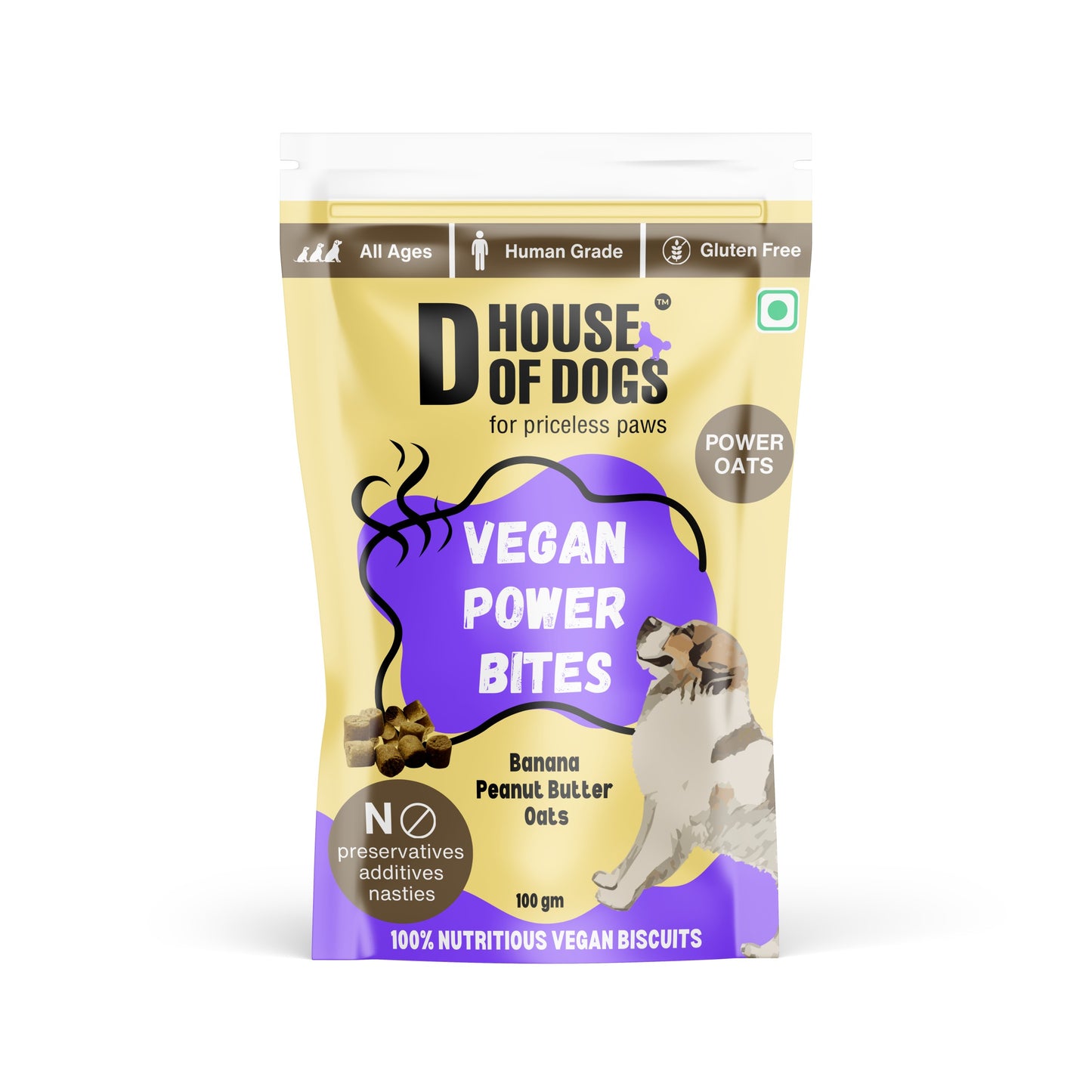 100% Vegan Banana Organic Peanut Butter & Power Oats bites
