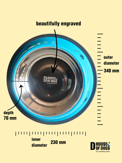 Sunshine Yellow Enamel Steel Pet Bowl