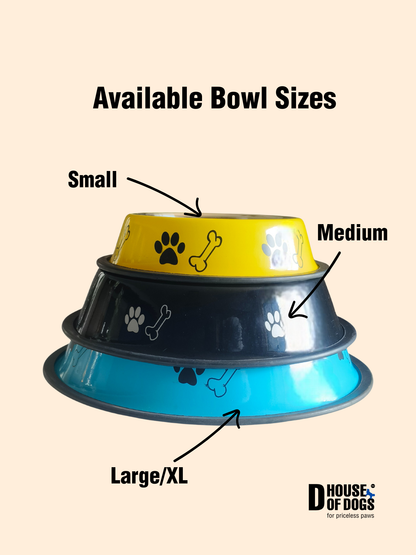 Sunshine Yellow Enamel Steel Pet Bowl