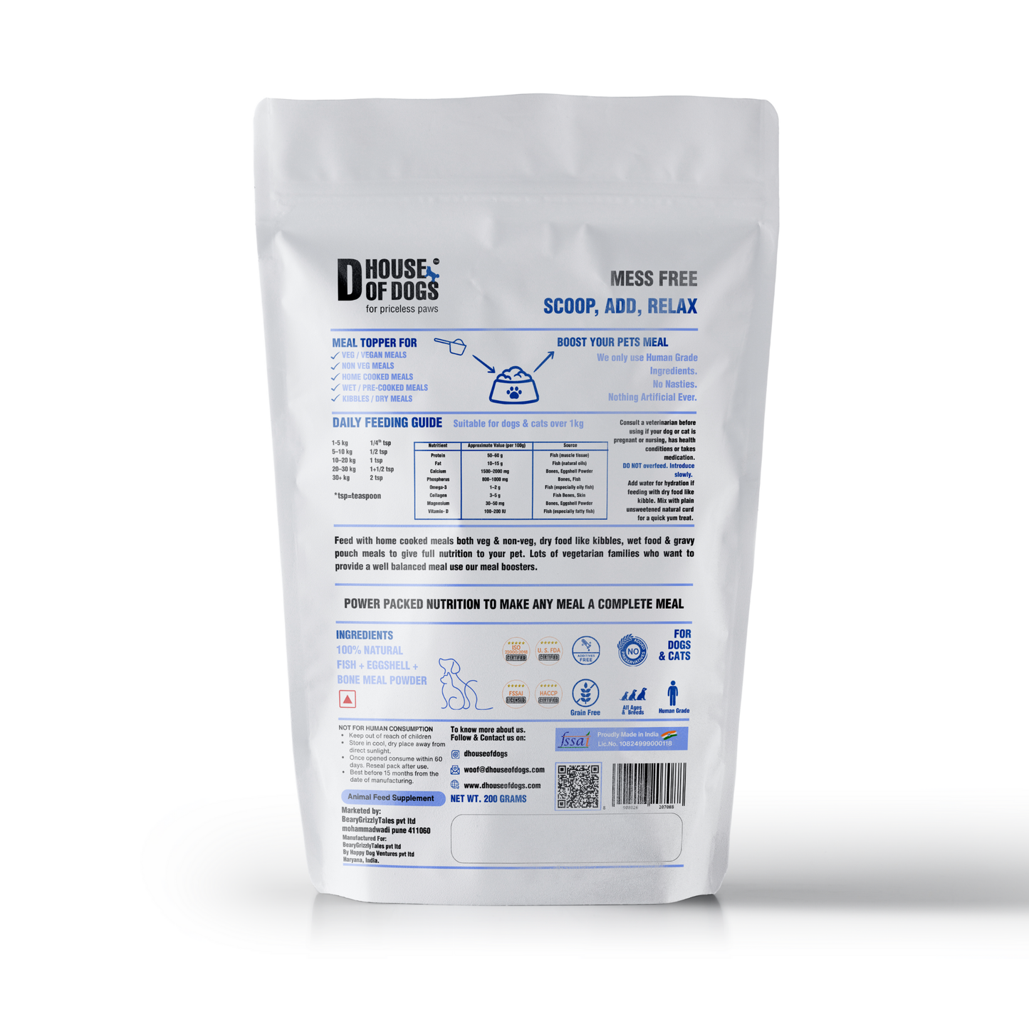 NUTRIBOMB - Fish Omegas, Calcium, Turmeric Meal Topper