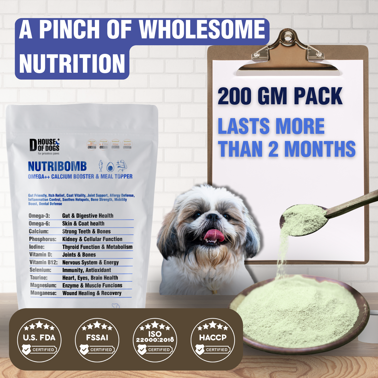 NUTRIBOMB - Fish Omegas, Calcium, Turmeric Meal Topper