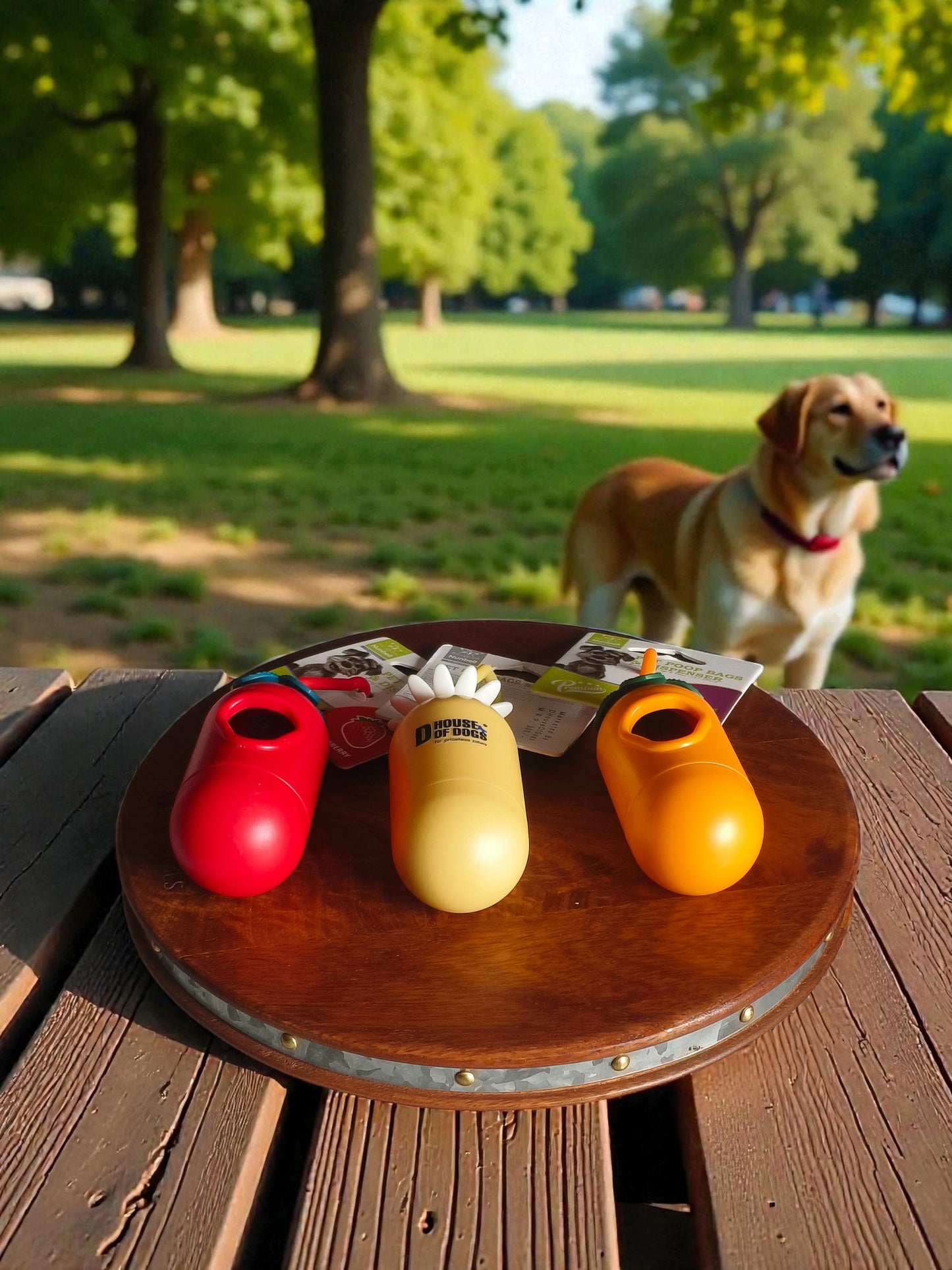 Dog Poop Waste Bags Disposal - Holder with Free Poop Bags Rolls