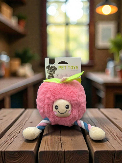 Monster ball attack plush squeaker toy for dogs and cats