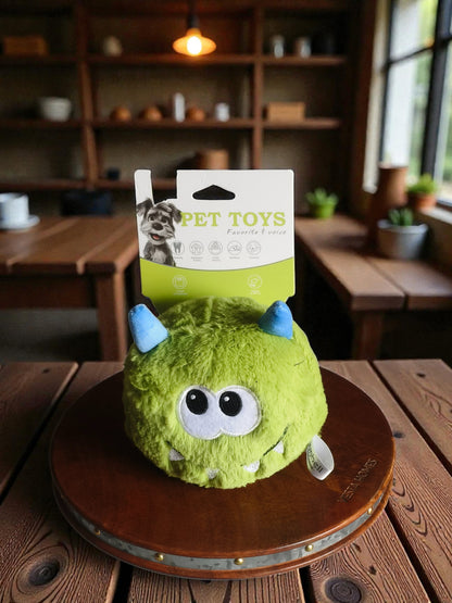 Monster ball attack plush squeaker toy for dogs and cats