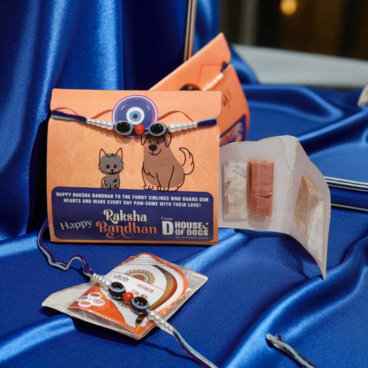 Evil Eye Rakhi for Pets Complimentary Roli-Chawal Pack