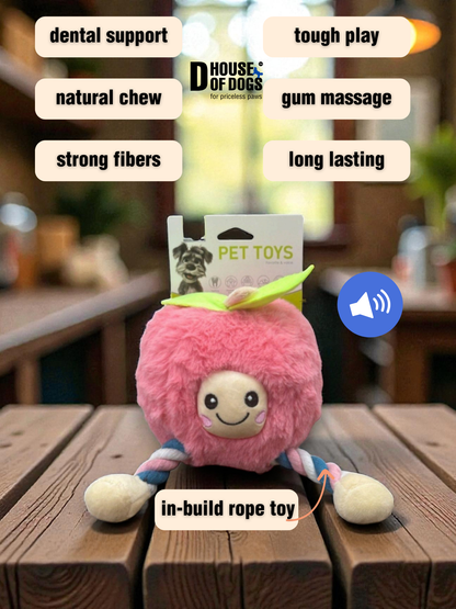 Monster ball attack plush squeaker toy for dogs and cats