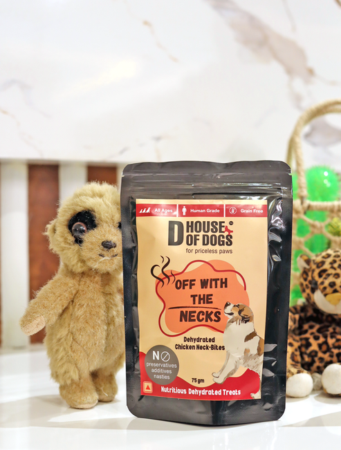 Off with the Necks - Dehydrated Chicken Neck (Bites for easy chewing)