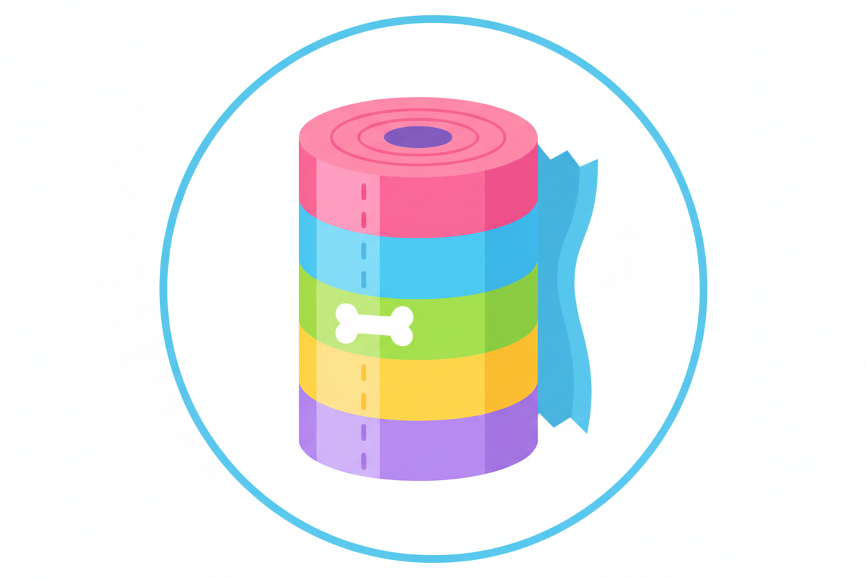 poop bag roll multicolour icon